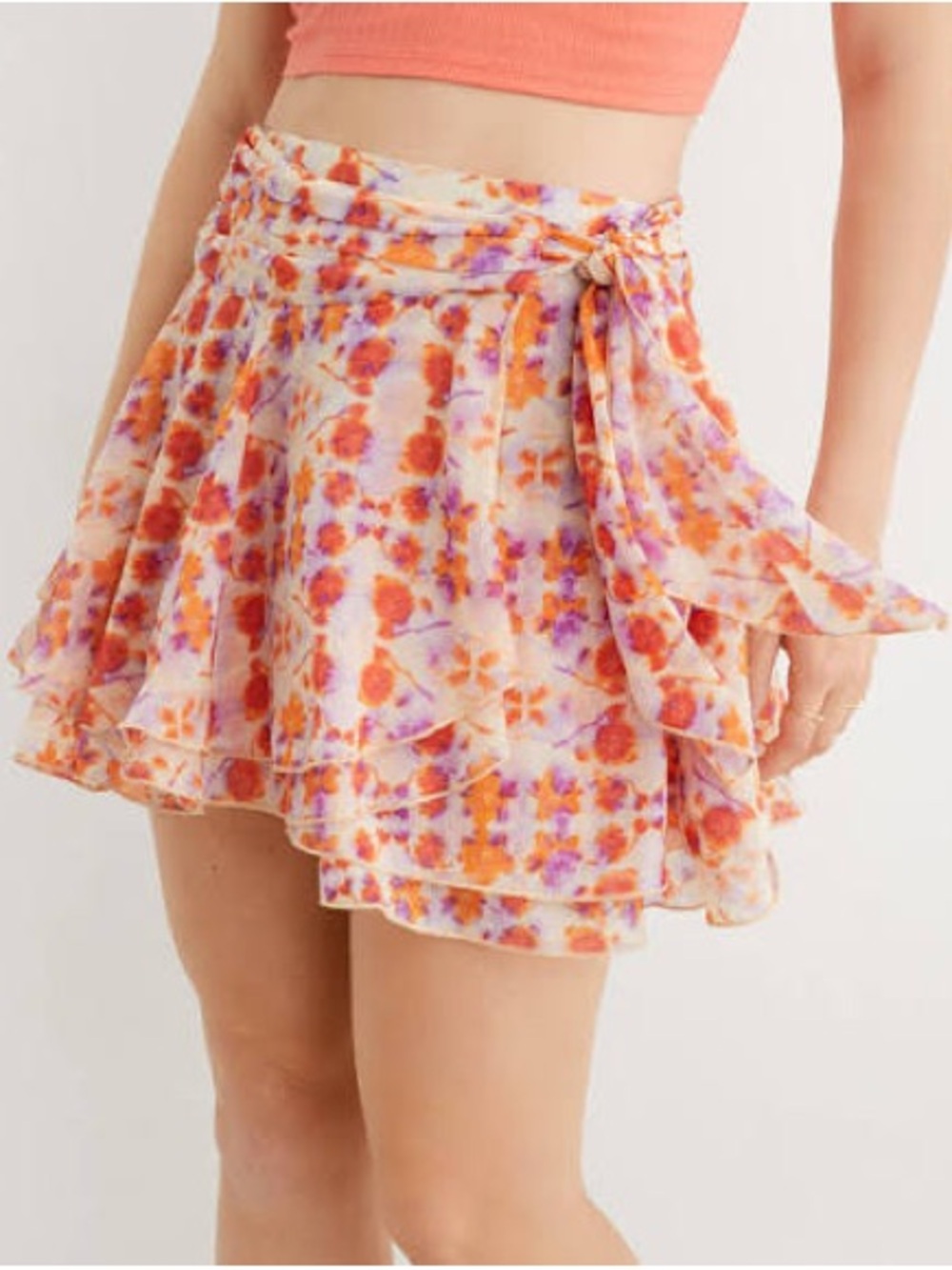 Aerie nwt orange and purple skirt size small